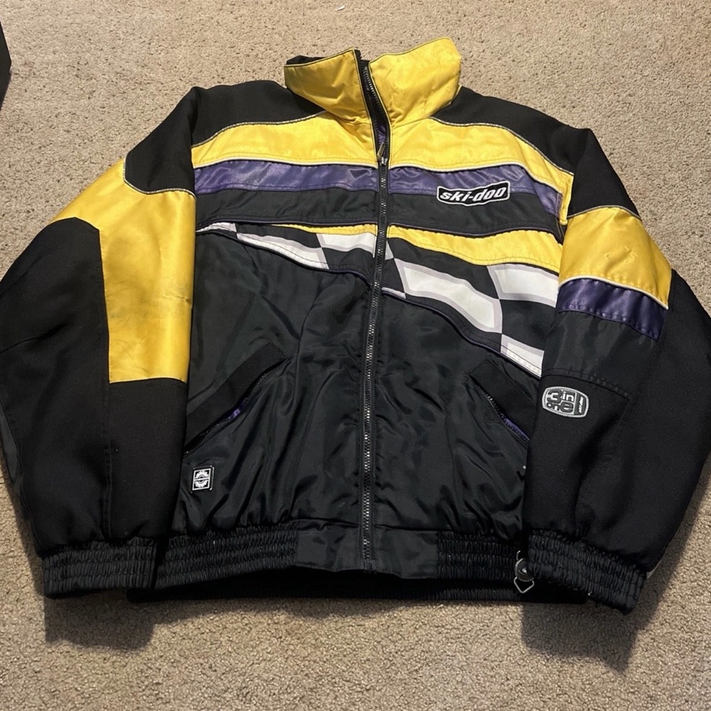 Ski-Doo Men's Black and Yellow Ski Jacket